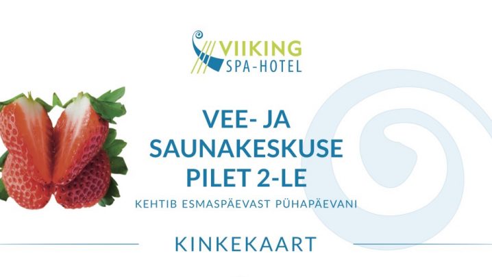 Kinkekaart vee- ja saunakeskus I Viiking Spaa Hotell Pärnus I Kinkekaart e-pood
